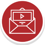 digital communications icon red circle