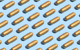 Rows of golden pills